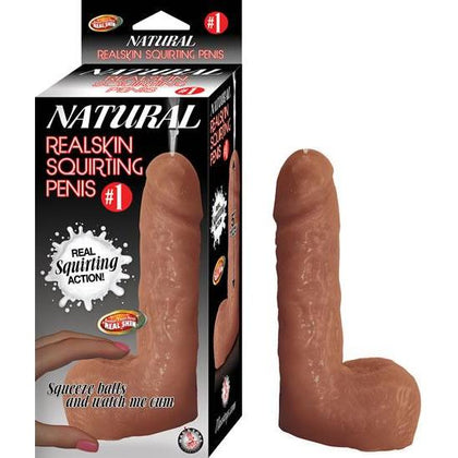 #1 Natural Realskin Squirting Penis - Brown