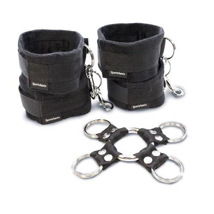 5 Piece Hog Tie and Cuff Set - Black