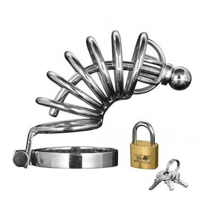 Asylum 6 Ring Locking Chastity Cage  - Medium/large