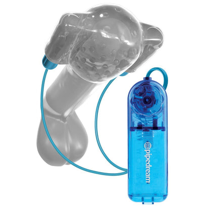 Classix Dual Vibrating Head Teaser - Blue/clear