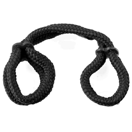 Fetish Fantasy Series Silk Rope Love Cuffs - Black