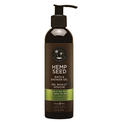 Hemp Seed Bath and Shower Gel - Naked in the Woods - 8 Oz./ 237ml