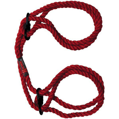 Kink - Hogtied - Bind & Tie - 6mm Hemp Wrist or  Ankle Cuffs - Red