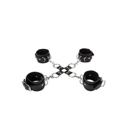 Leather Hand and Legcuffs - Black