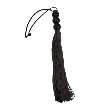 Sex and Mischief Rubber Whip Small 10 Inch - Black