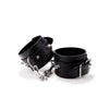 Spiked Leather Handcuffs - Black