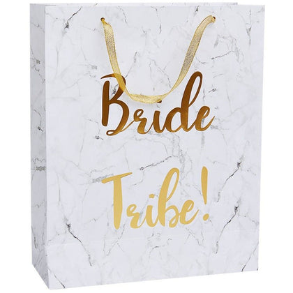 White and Gold Bride Tribe Gift Bag